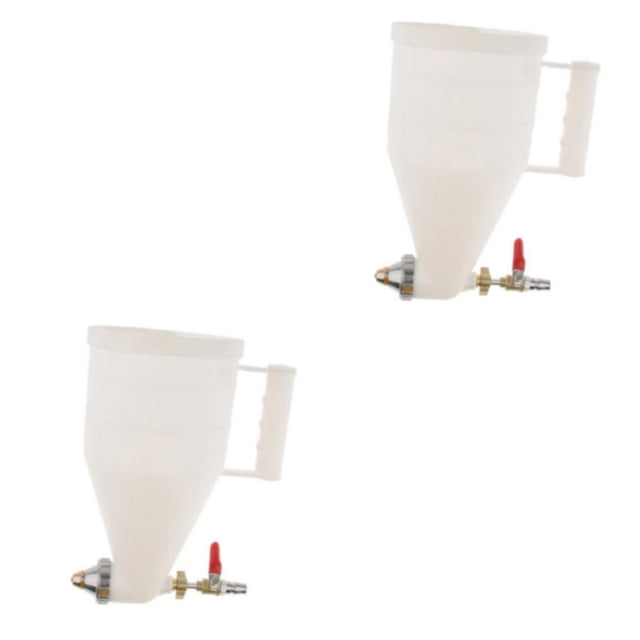 Billuyoard Herramienta neumática de pulverización de aire de 3,5 l, pulverizador de pintura HVLP de alimentación por gravedad, plástico Tipo 1 2piezas