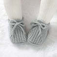 thumbnail image 3 of Liyamei Baby Girls First Walking Shoes Soft Sole Knit Booties With Bow For Toddler Winter Indoor Outdoor Suitable For 0 12 Months Sneakers Size 3-6 Months, 3 of 3