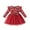 Red, variant on Mercatoo Toddler Baby Girls Christmas Dress Bows Cute Graphic Tulle Layered Long Sleeve Skirt Infant Crewneck Holiday Dresses