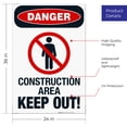 thumbnail image 3 of Construction Area Keep Out Sign, OSHA Danger Sign, (SI-3808) 24x36 Corrugated Plastic, 3 of 7