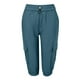 thumbnail image 3 of WILLBEST Pantalones Casuales para Mujer, Cintura Elástica, Bolsillos, Color Liso, para el Trabajo Diario. Grande, 3 of 4