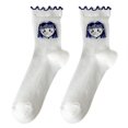 thumbnail image 1 of Style 3 Calcetines tobilleros cortos de fibra de vidrio transparente para mujer, medias de tubo medio con volantes y dibujos animados de Anime japonés, estilo Jacquard para niñas, 1 of 5