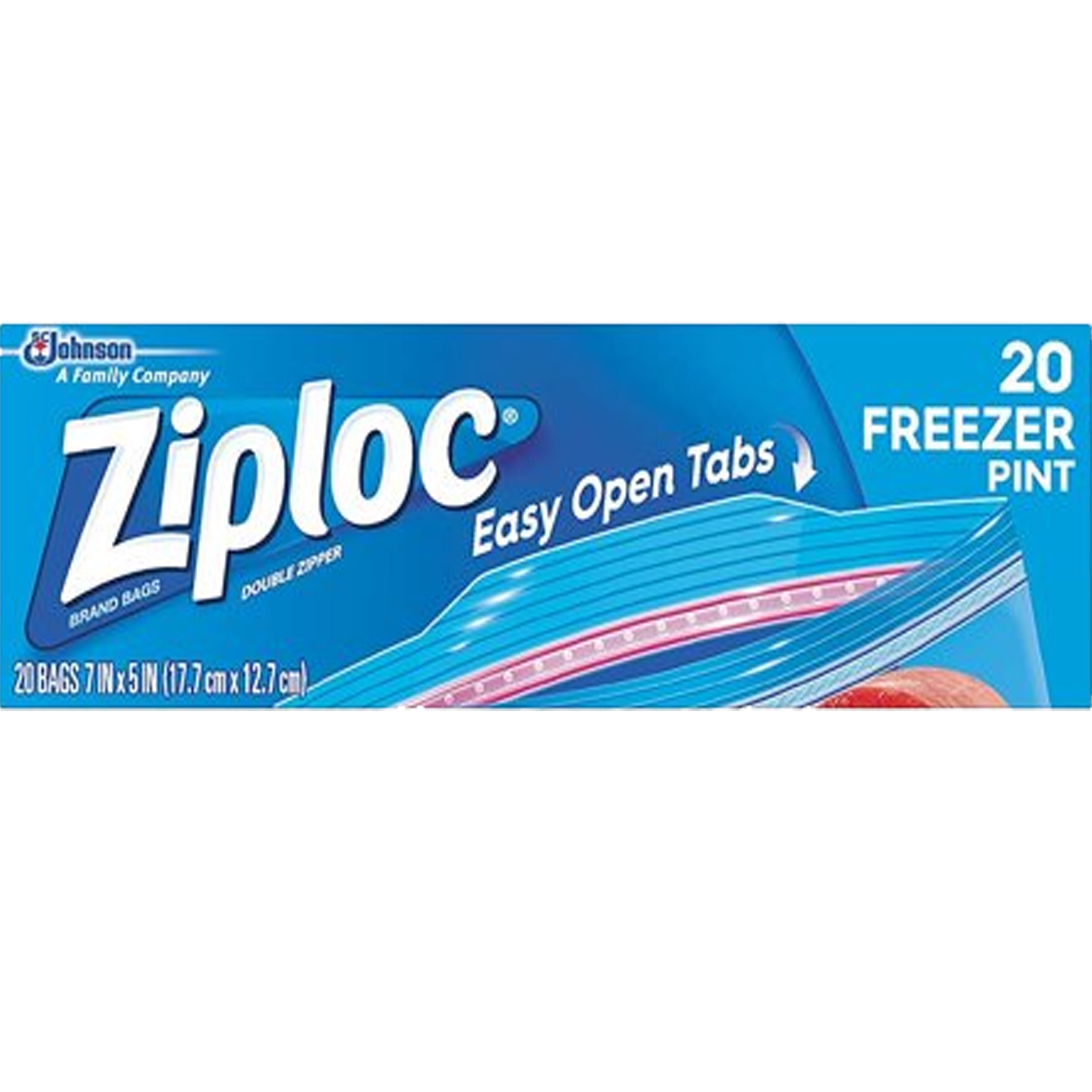 Ziploc Pint Freezer Bag 20 Count Packs - 12 Per Case