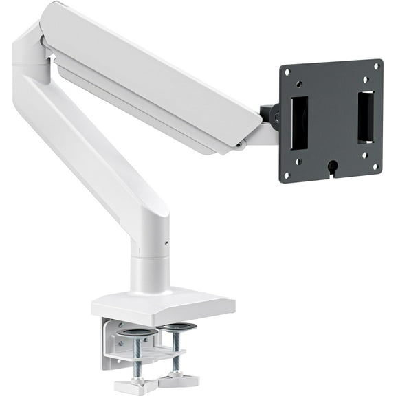 ONKRON Heavy Duty Monitor Arm for 13-55 Inch Flat & Curved Screens up to 55.1 lbs, Ultrawide Screen Arm with Adjustable Gas Spring, VESA 75x75-100x100, Single Monitor Mount for Desk Black-White