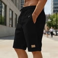 thumbnail image 4 of Gamivast Plus Size Linen Shorts for Men Drawstring Elastic Waist Rolled Hem Shorts with Pockets Zip Relaxed Fit Mid Rise Shorts for Resort Days Casual Errands and Summer Outings, 4 of 6
