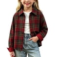 thumbnail image 7 of BLVB Toddler Baby Boys Girls Long Sleeve Button down Shirts Classic Collared Lightweight Jackets Kids Fall Clothes(Wine,0-1Years), 7 of 7