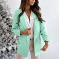 thumbnail image 2 of Vedolay Women's Blazers Fashion Lapel Open Front Lightweight Blazer for Women Suit Jackets Mint Green,2XL, 2 of 5