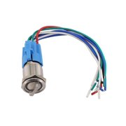 19Mm Selector Rotary Switch Latching 3 Positions 2No 2Nc 12-24V With Wire Socket Blue Smile Home
