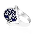thumbnail image 4 of Tree of Life Circle Blue Lapis 2in1 Reversible Sterling Silver Ring - 8, 4 of 6