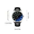 thumbnail image 3 of TIHLMK Watches for Men Fashion Leather Band Analog Quartz Watch Men's Watch Mens Gift Valentine's Day Gift, 3 of 6