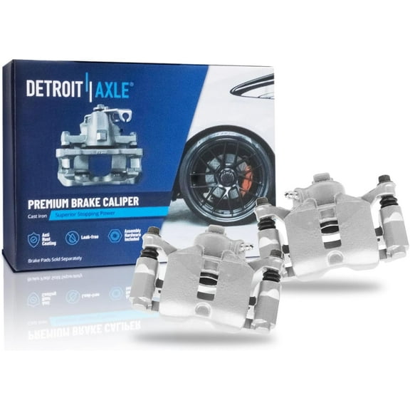 Detroit Axle - Rear Brake Calipers for Chevy Venture Pontiac Aztek Montana Trans Sport Buick Rendezvous Silhouette, Disc Brake Calipers with Bracket Assembly Replacement