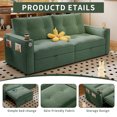 thumbnail image 5 of Leumius 73.2" Convertible Corduroy Sofa Bed with Pull Out Bed ,2-in-1 Multi-Functional Sofa Couch with Steel Frame for Living Room,Bedroom,Apartment,Small Spaces,Green, 5 of 8