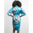 thumbnail image 3 of Medium Length Womens Robes, Sizes 2 to 18, Bride and Bridesmaid Robe - Floral Sleepwear, 3 of 9