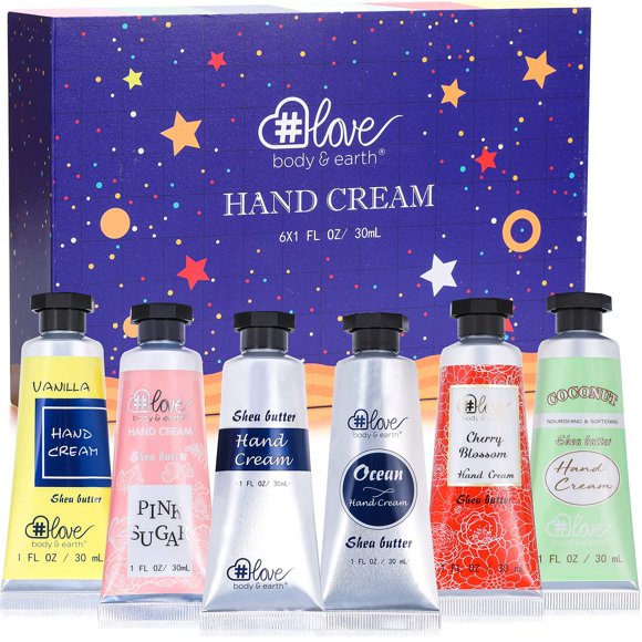Set de regalo de crema de manos - Set de loción hidratante para manos con glicerina natural y vitamina E Pack de 6 Set de crema de manos Juegos de regalo de loción para mujeres y hombres Regalos ideal