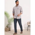 thumbnail image 2 of DARING DIVA Men's Casual Workwear Long Sleeve Button Down Hiking Shirts M Beige, 2 of 7