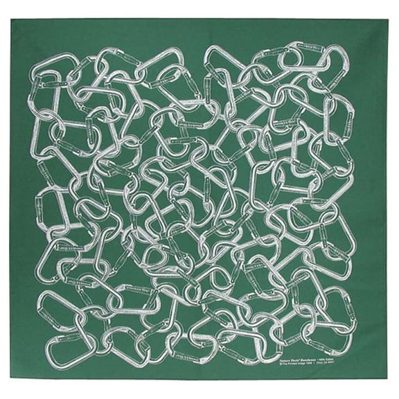Printed Image Carabiners Bandanna-Green (2nd)