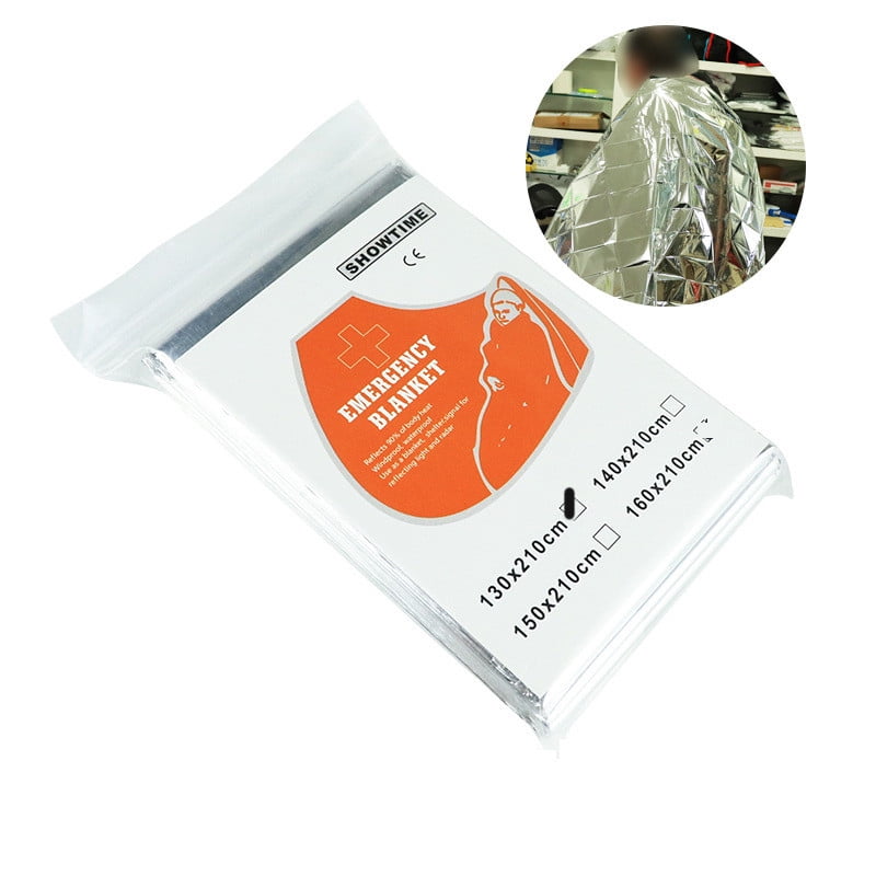 Jovati Emergency Sleeping Bag Survival Bag Emergency Mylar Thermal Blankets. Space Blanket Survival Insulating Reflective Foil Kit Camping Blanket Out
