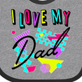 thumbnail image 4 of Inktastic I Love my Dad- 80s retro style Boys or Girls Baby Bib, 4 of 4