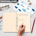 thumbnail image 4 of FORMRS 1-Subject Spiral Notebook 8" x 5" College Ruled 60 Refillable Sheet A5 Hard Cover, Blue Simple Cartoon Snowmen, 4 of 7