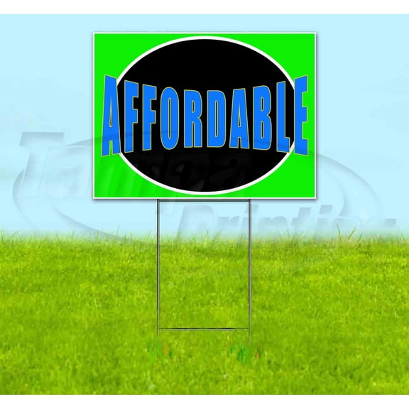 Affordable (18" x 24") Yard Sign, Includes Metal Step Stake