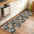 thumbnail image 2 of Runner Rugs 2x6 Ft, Happy Easter Non Slip Area Rugs for Kitchen Bedroom Entryway, Spring Watercolor Rabbits Eggs Flower Black Washable Carpet Runner Rug Floor Mats for Bedroom Home Decor, 2 of 8