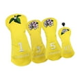thumbnail image 2 of Baoblaze 4Pcs Golf Head Covers Fashion Golf covers for Golfer Adults Outdoor Yellow, 2 of 8