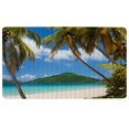 thumbnail image 1 of Bath Tub Shower Mat Non-Slip Beach Scenery Bathtub Mats with Suction Cups and Drain Holes Bathroom Soft Showermat 15"x27",Beach&palm, 1 of 1