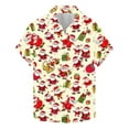 thumbnail image 2 of Elvqul Mens Shirts Fashion Button up Christmas Vacation Graphic Short Sleeve Shirts for Men, 2 of 5