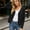 Black, variant on IUYRTFE Women's Open Front Cardigan Long Sleeve Solid Color Casual Blazer Lightweight Top