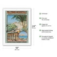 thumbnail image 2 of Palermo to Monreale Sicily Southern Italy - by Funicular Electric Tram - Vintage Railroad Travel Poster c.1900 - Japanese Unryu Rice Paper Art Print (Unframed) 18 x 24 in, 2 of 4