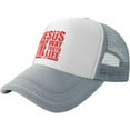 thumbnail image 2 of Jesus The Way Truth and The Life Mesh Hat Christian Hat for Men Women Christ Faith Hat Cap Inspirational Gift Black, 2 of 8