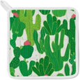 thumbnail image 4 of Dreamtimes Oven Mitts and Pot Holders with Chef Apron 3Pcs Set Cactus Pattern Non Slip Heat Resistant Gloves for Baking Cooking BBQ, 4 of 7
