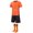 Orange, variant on SBYOJLPB Football Training Suit for Kids Boys Girls Round-Neck Short Sleeve Top and Shorts with A Pair of Socks Summer Set