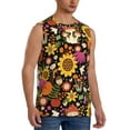 thumbnail image 2 of Kdxio Sunflowers Mushrooms for Men's Muscle T-shirt,Sleeveless for Workout Running Athletic Gym Lounge Casual, 2 of 7