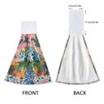 thumbnail image 3 of Yayeee Kitchen Hanging Hand Towels Set of 2 with Loop Bathroom Absorbent Tie Towel, Blue Flowers, 3 of 7