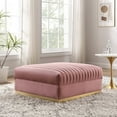 thumbnail image 6 of Modway Sanguine Velvet and Stainless Steel Ottoman in Dusty Rose, 6 of 6