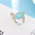 thumbnail image 4 of YYKihy Luxury Creative Turquoise Enamel Ring Women's Jewelry, 4 of 6