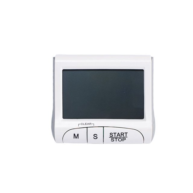 Temporizador de cocina con pantalla grande, dígitos en negrita, alarma fuerte, soporte magnético - Blanco ER
