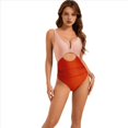 thumbnail image 1 of Trajes de Baño de una Pieza para Mujer Color Carne + Naranja Rojo L, 1 of 4