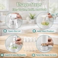 thumbnail image 2 of 2 Pack 4-in-1 Travel Dispenser Bottle Set – Refillable Leak-Proof Portable Containers for Shampoo, Lotion, Conditioner & Cream, Space-Saving TSA-Approved Travel Essentials ﻿, 2 of 5