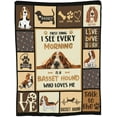 thumbnail image 2 of Cute Dog Blanket Basset Hound Plush Throw Blanket Dog Gifts for Dog Lover Super Soft Cozy Warm Fleece Bedding Animal Dog Pet Blanket Gifts for Kids Girls Boys Women 50"X60", 2 of 6