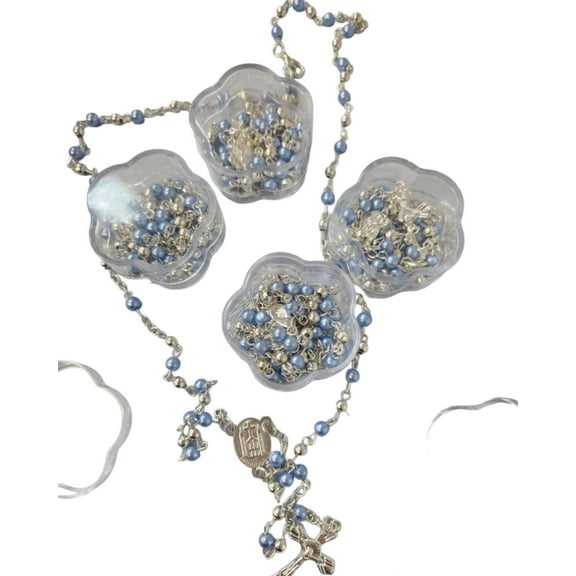 12 x First Communion/ Baptism, Blue Rosaries Gifts