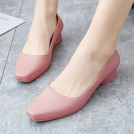 

Aayomet Wedge Flip Flop Women Shoes Coarse Heels Short Leather Boots Boots High Heels Women Boots Fashion Zipper Boots Pink 7