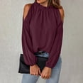 thumbnail image 5 of Ketyyh-chn99 Womens Fall Tops Plus Size Tops Casual Tee Blouses Shirts for Women Red,XL, 5 of 5