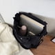 thumbnail image 4 of Bolso de mujer portátil, sencillo bolso de hombro retro negro, 4 of 5
