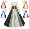 thumbnail image 2 of Disfraz de Halloween para mujer, vestido largo medieval renacentista, disfraces de escenario, disfraces vintage, 2 of 5