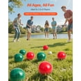 thumbnail image 3 of Deluxe Bocce Ball Game Set with 8 Balls(107mm), Pallino, Measuring Rope & Storage Bag - Perfect for Outdoor Family Activities, 3 of 10