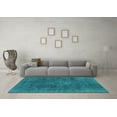 thumbnail image 3 of Ahgly Company Indoor Round Oriental Turquoise Blue Industrial Area Rugs, 3' Round, 3 of 4