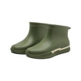 Adult Rain Boots Women's Water Shoes Shorttube Rubber Shoes Christmas