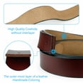 thumbnail image 5 of JingHao Belts for Men Big and Tall,Mens Belt Leather for Casual Jeans Dress Work All Size 28"-64" Black Brown Width 1.45"(34"-36"/Belt Length 115cm, Coffee), 5 of 6